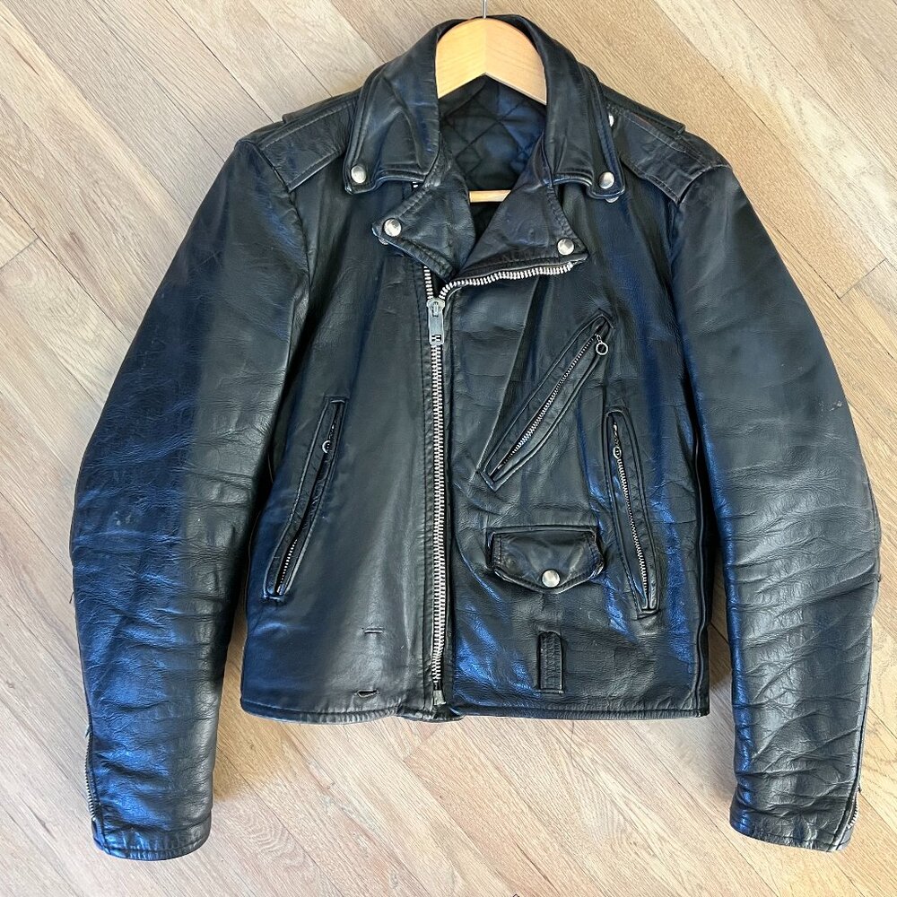 Vintage Harley Davidson Moto Motorcycle Biker Jacket